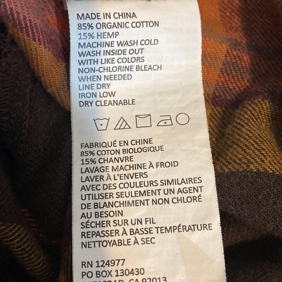 Prana Flannel V Neck Pullover Top Size S - Picture 4 of 4